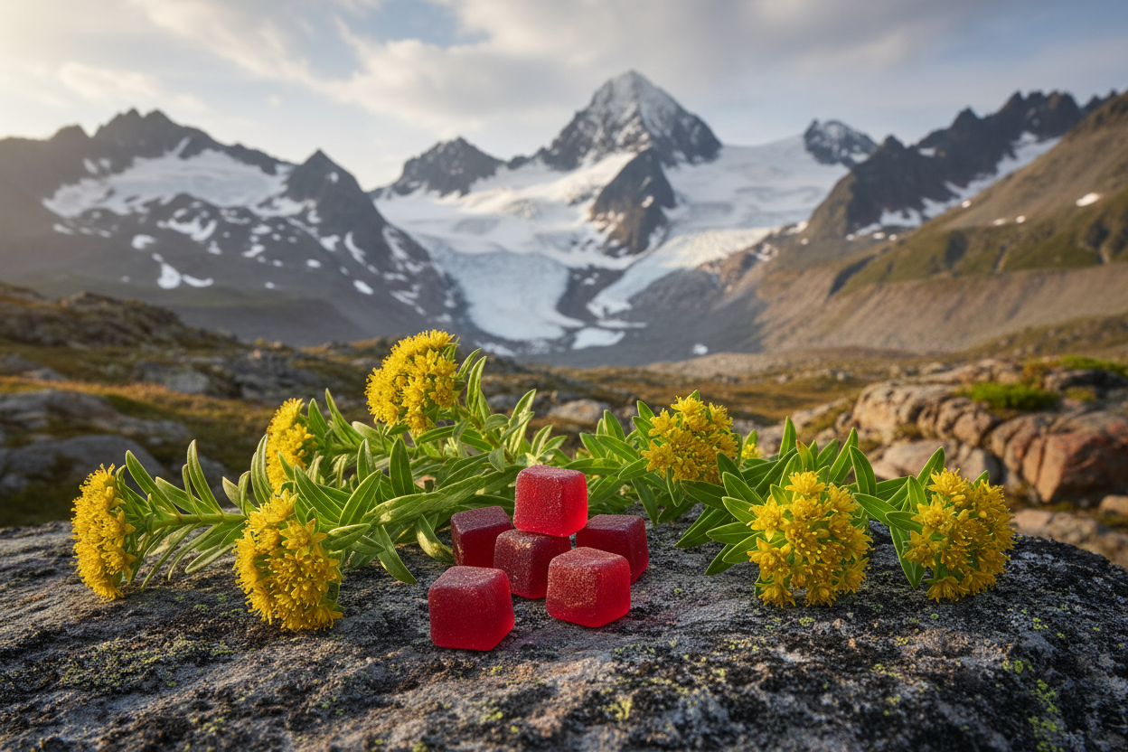 Rhodiola Gummies Mountain Hero Image